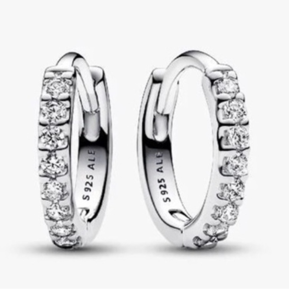 Pandora Sparkling Huggie Hoop Earrings